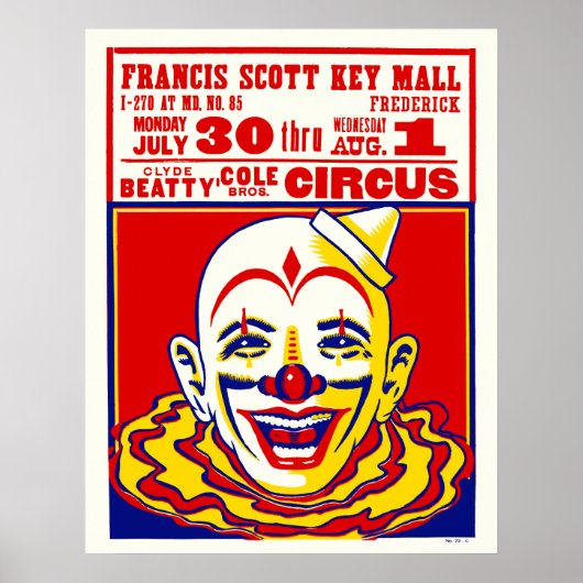 Vintage Circus Kaart Poster (Voorkant)