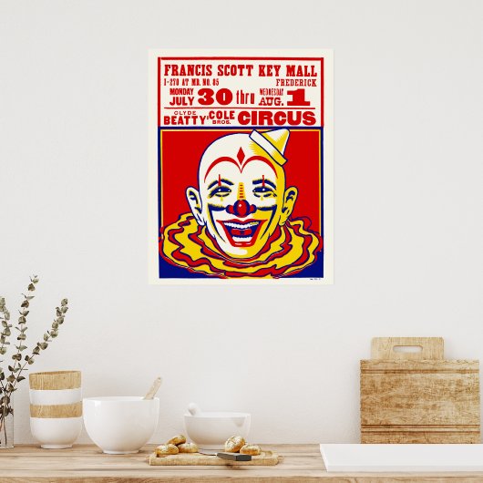 Vintage Circus Kaart Poster (Keuken)
