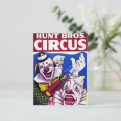 Vintage Circus Poster Briefkaart (Staand voorkant)