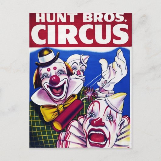 Vintage Circus Poster Briefkaart (Voorkant)
