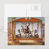 Vintage Circus Snake Handler Briefkaart (Voorkant / Achterkant)