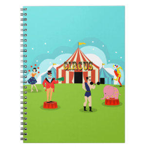 Vintage Circus Spiral Notitieboek