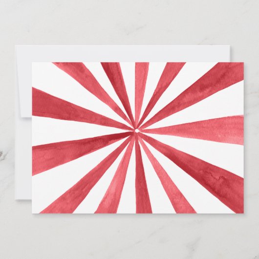 Vintage Circus | Uitnodiging voor verjaardagsfeest (Achterkant)