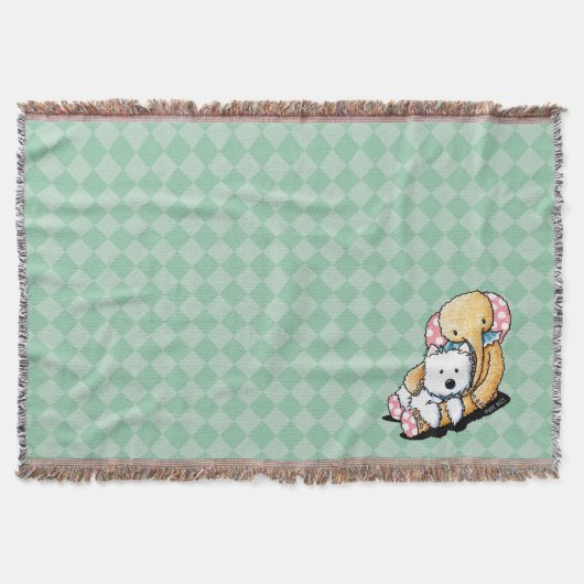 Vintage Circus Vriend Westie Werpdeken Deken (Voorkant)