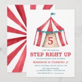 Vintage Circustent | Verjaardagsfeest Uitnodiging