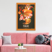 Vintage Cirio Cherries Italiaans Canvas Afdruk (Insitu (Woonkamer))
