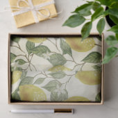 Vintage citroenbladeren botanisch tissuepapier (Geschenk)
