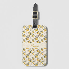 Vintage Citroenbloesem – Elegante Botanische Citro Bagagelabel