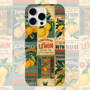 Vintage citroenetiket – Retro citrusvrucht iPhone 16 Pro Max Hoesje
