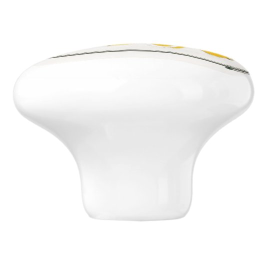 Vintage citroenmoer keramische knop (Zijkant)