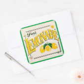 Vintage citroenmoer vierkante sticker (Envelop)