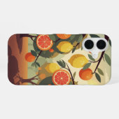 Vintage Citrus Orchard iPhone 16 Hoesje (Achterkant horizontaal)