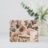 Vintage City Life Photo Collage  Briefkaart (Staand voorkant)