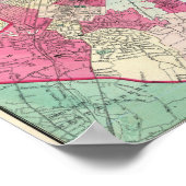 Vintage City Map of Boston 1870 Poster (Hoek)