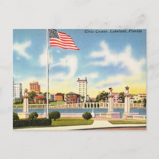 Vintage, Civic Center, Lakeland, Florida Briefkaart (Voorkant)