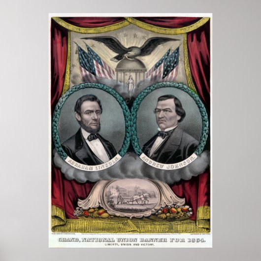 Vintage Civil War Republican Presidential Election Poster (Voorkant)