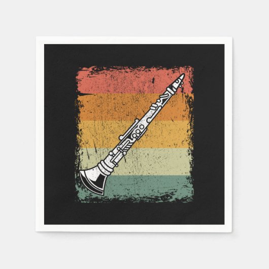 Vintage Clarinet Player Music Clarinet Gift Servet (Voorkant)
