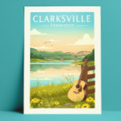 Vintage Clarksville Tennessee Briefkaart