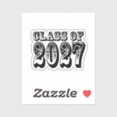 Vintage Class of 2027 Graduation Sticker (Vel)