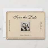 Vintage Classic Aesthetic Save the Date (Voorkant)
