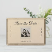 Vintage Classic Aesthetic Save the Date (Staand voorkant)