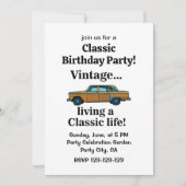 Vintage Classic Car Birthday Kaart (Voorkant)