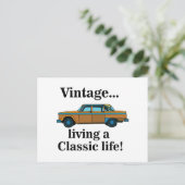 Vintage Classic Car  Briefkaart (Staand voorkant)