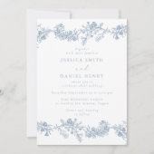 Vintage Classic Chinoiserie Floral Wedding Kaart (Voorkant)