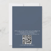 Vintage Classic Elegant Budget QR Code Wedding Kaart (Achterkant)