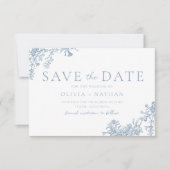 Vintage Classic Floral Wedding  Save The Date (Voorkant)