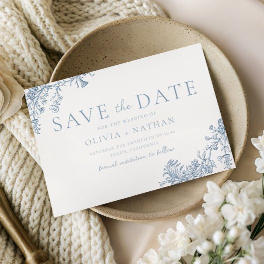 Vintage Classic Floral Wedding  Save The Date