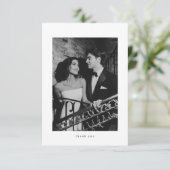 Vintage Classic Formal Wedding Photo Budget Bedankkaart (Staand voorkant)