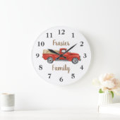 Vintage Classic Red Truck Grote Klok (Huis)