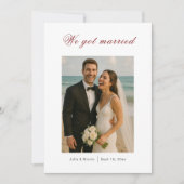 Vintage Classical Motif Wedding Announcement Kaart (Voorkant)