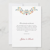 Vintage Classical Motif Wedding Announcement Kaart (Achterkant)