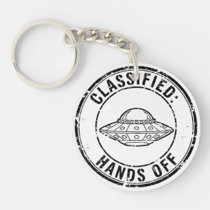 Vintage Classified: Hands Off UFO Sleutelhanger