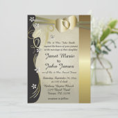 Vintage Classy Gold Heart Wedding Collectie Kaart (Staand voorkant)