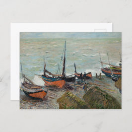 Vintage Claude Monet Vist Boats      Briefkaart