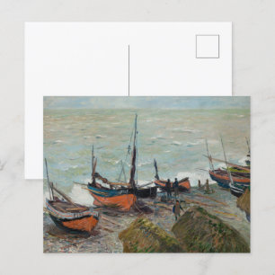 Vintage Claude Monet Vist Boats      Briefkaart