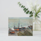 Vintage Claude Monet Vist Boats      Briefkaart (Staand voorkant)