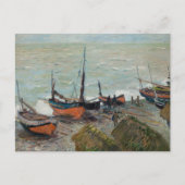 Vintage Claude Monet Vist Boats      Briefkaart (Voorkant)