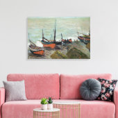 Vintage Claude Monet Vist Boats Canvas Afdruk (Insitu (Woonkamer))