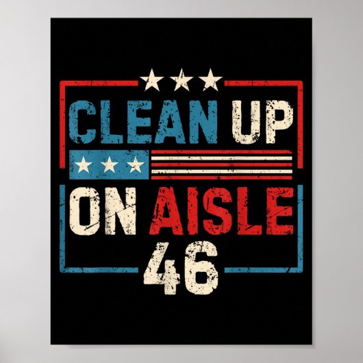 Vintage Clean Up In Aisle 46 American  Poster (Voorkant)
