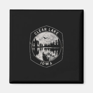 Vintage Clear Lake Iowa Buitenlandse Vakantie  Magneet