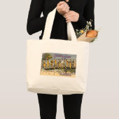 Vintage Clearwater Florida Grote Tote Bag (Voorkant (product))