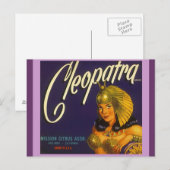 Vintage Cleopatra PRODUCTIE KrateletiketteringsBri Briefkaart (Voorkant / Achterkant)