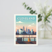 Vintage Cleveland Ohio Briefkaart (Staand voorkant)