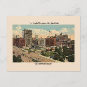 Vintage Cleveland Ohio Public Square Briefkaart
