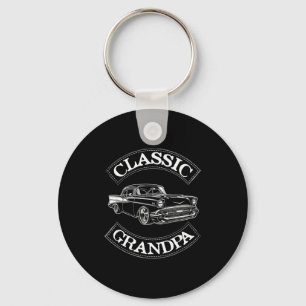 Vintage Clic Auto Grappige Opa Sleutelhanger