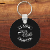 Vintage Clic Auto Grappige Opa Sleutelhanger (Voorkant)